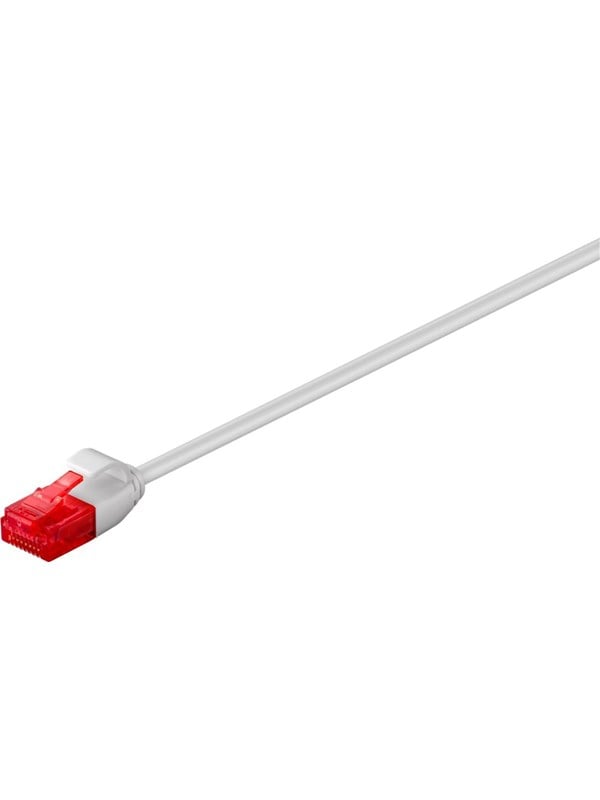 Goobay CAT 6 smal patchkabel, U/UTP, grå kopparledare (CU)