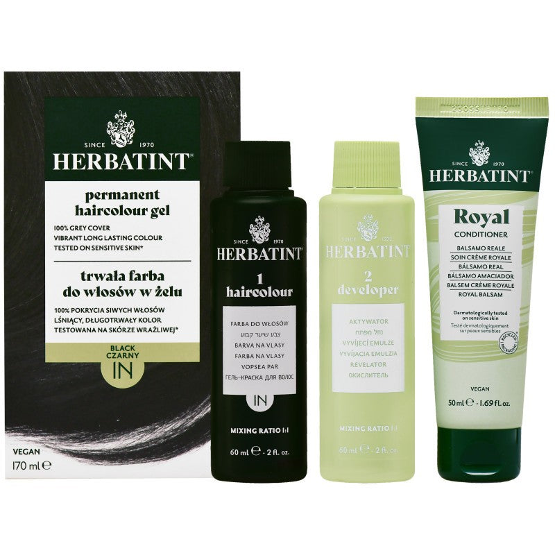 Herbatint Pysyvä hiusväri geelinä 170 ml 1N | Musta