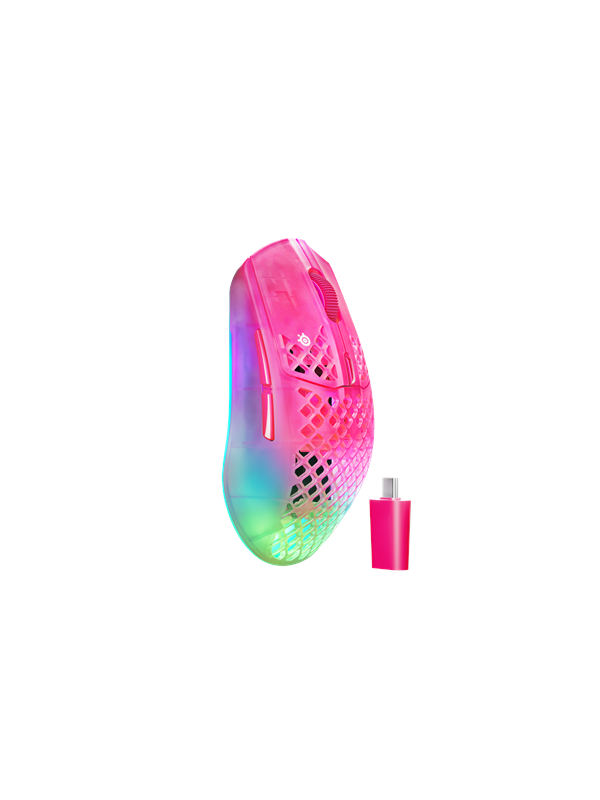 SteelSeries Aerox 3 Wireless Gen 2 -langaton pelihiiri, läpinäkyvä, magenta
