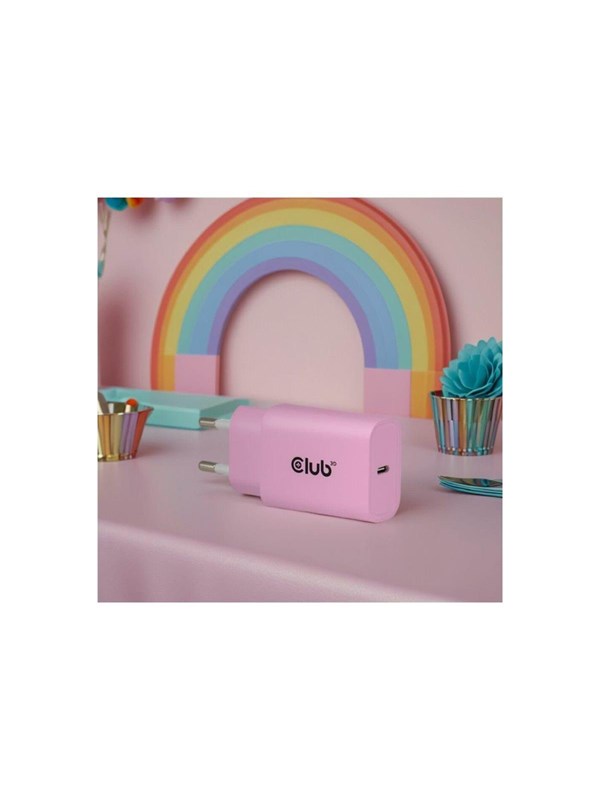 CLUB 3D CAC-3021 - 30W USB-C -virtalähde, vaaleanpunainen