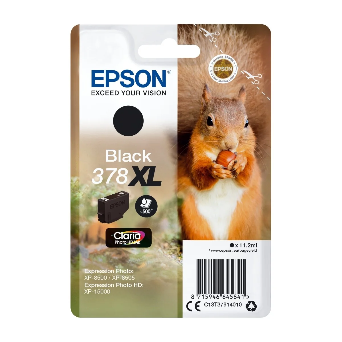Epson 378XL - Musta Ink