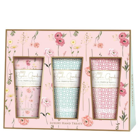 Baylis & Harding Royale Garden Rose Poppy & Vanilla Luxury Hand Treats Gift Set - 3 X 50 ml