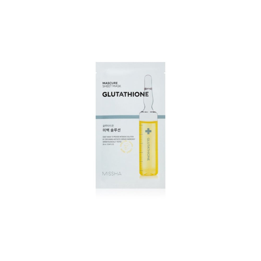 Missha Mascure Glutathione Sheet Mask - Kirkastava kasvonaamio - 27 ml