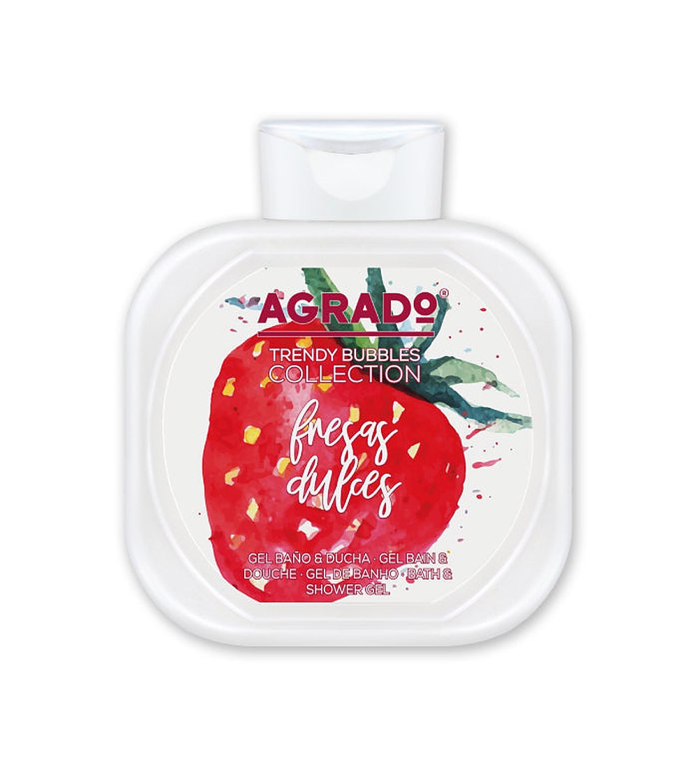 Agrado Kylpy- ja suihkugeeli Makeat mansikat 750ml — Kylpygeeli