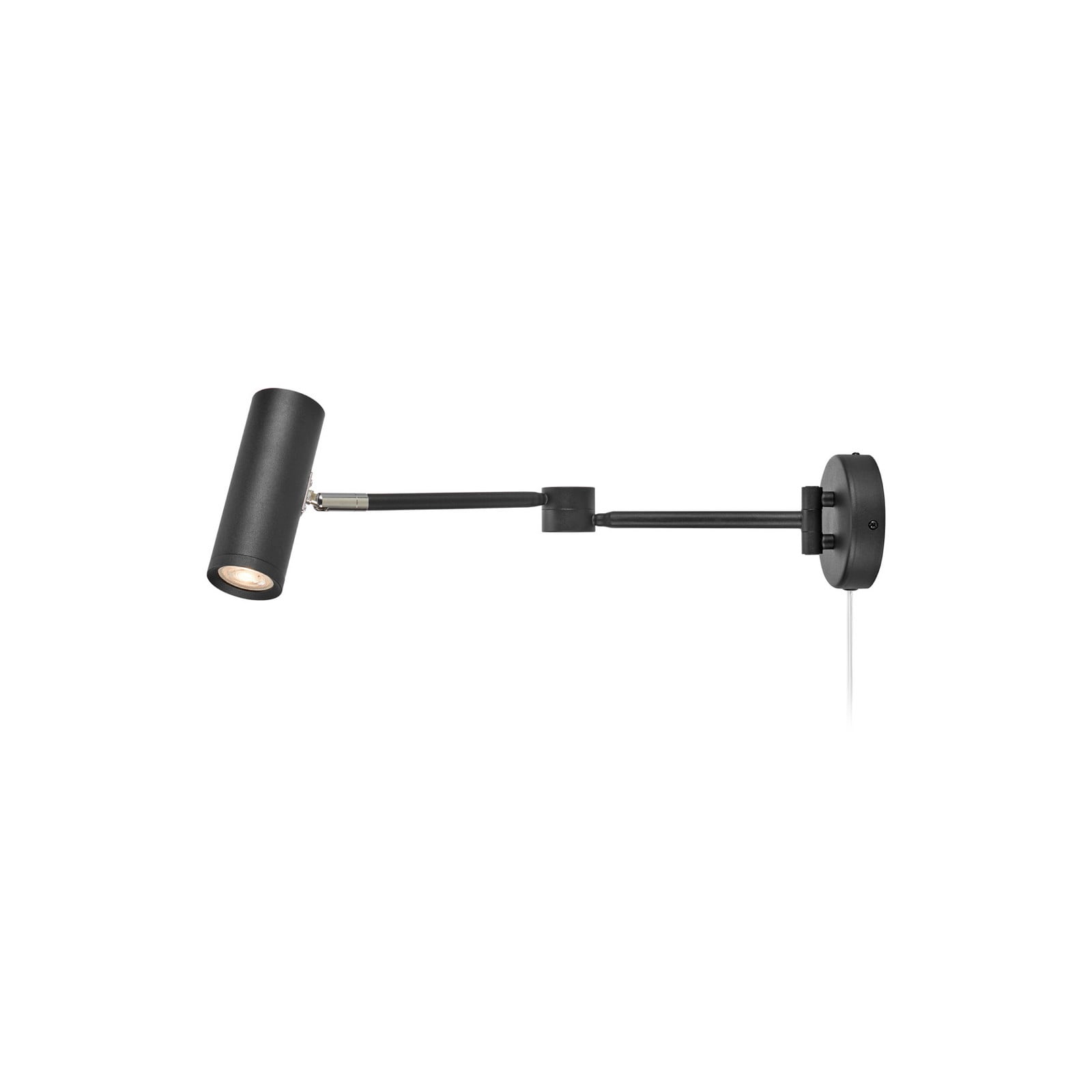 Arlo LED-seinävalaisin, musta, pistoke, pituus 55 cm, rauta - Markslöjd - Makuuhuone - Moderni - Metalli - Yksilamppuinen
