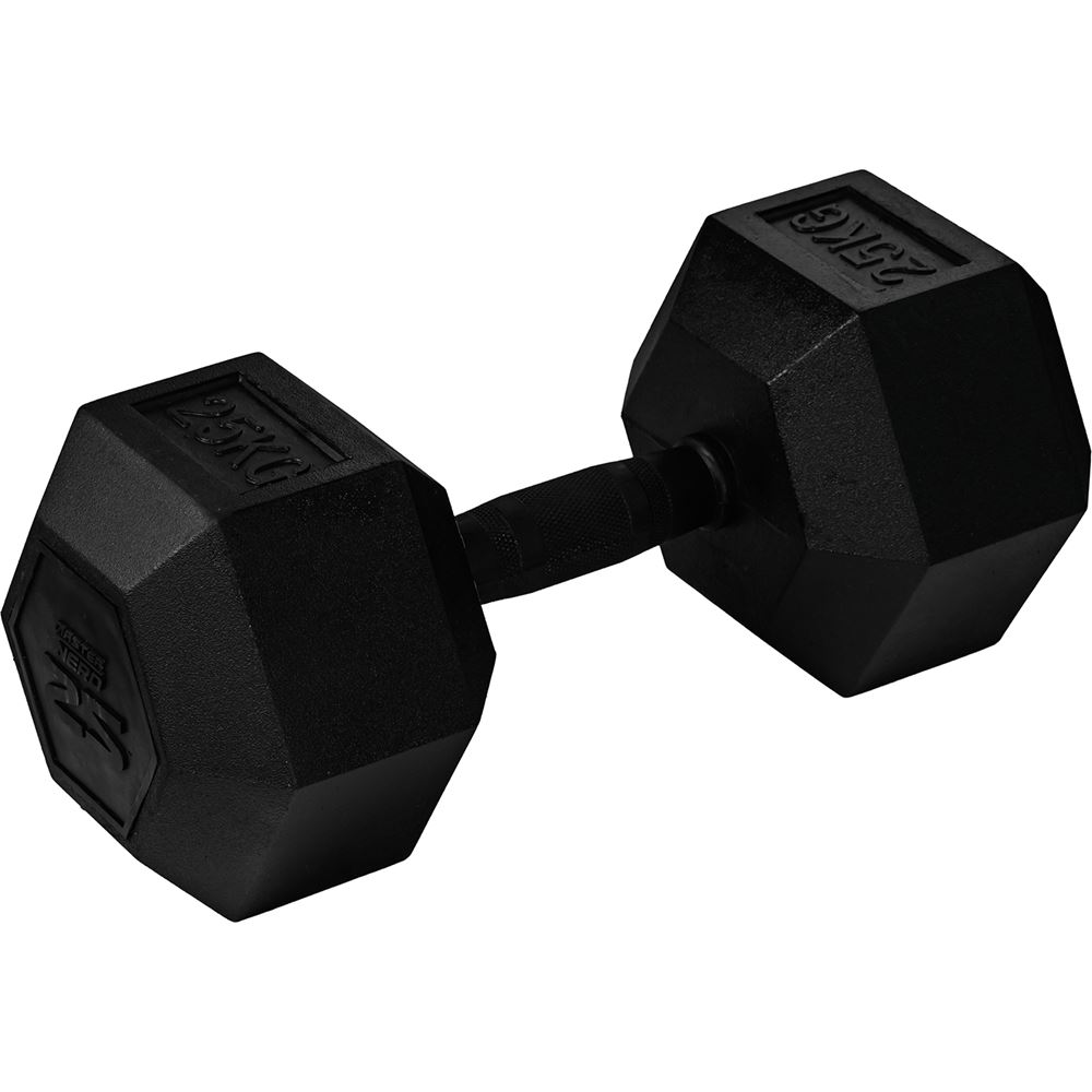 Master Fitness Nero Rubber Coated Hex, Hex hantlar - 25 kg