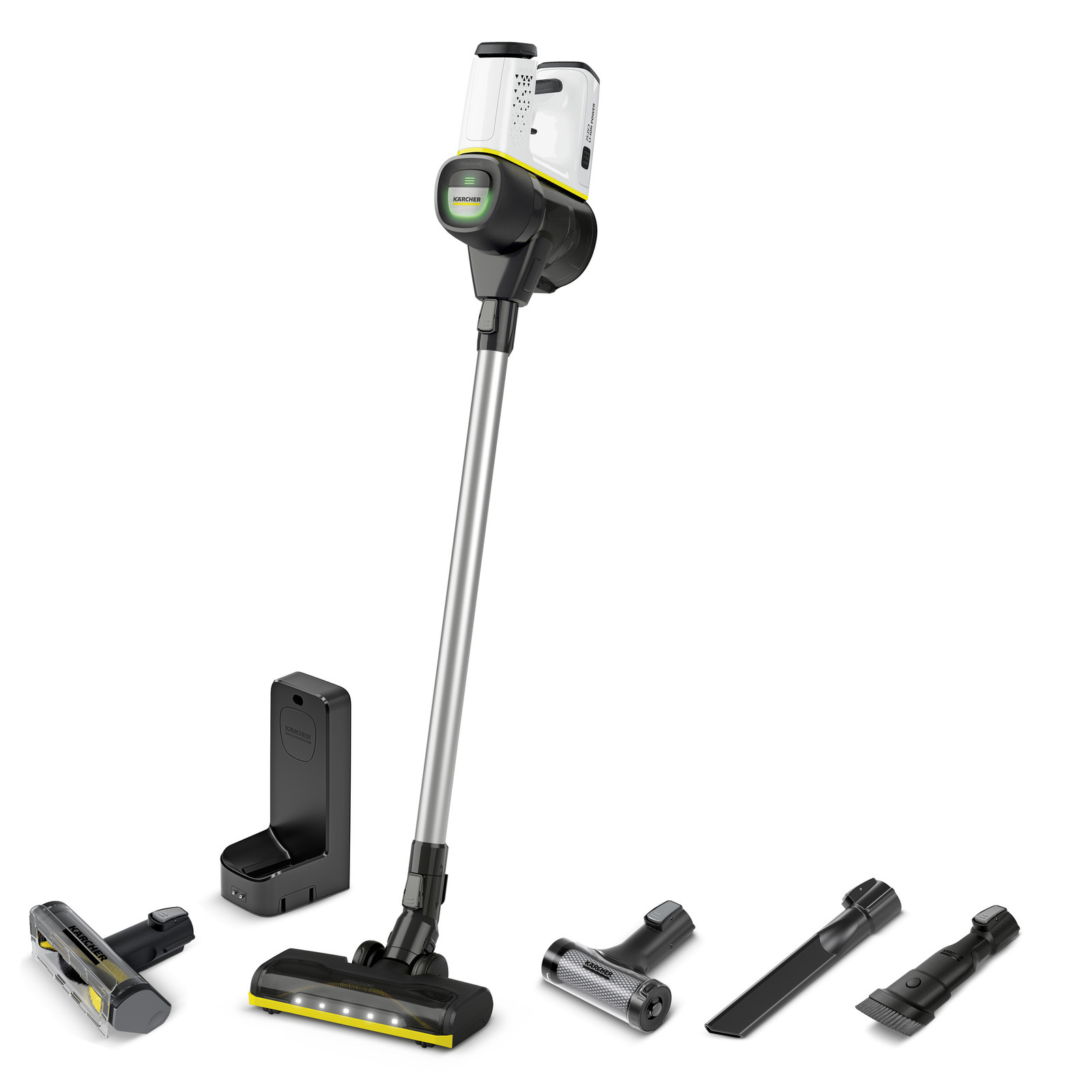 Kärcher VC 6 Cordless Premium OurFamily Pet, 2-in-1-varsi-imuri, Pussiton, musta, Keltainen, Suorakulmainen, Kuiva, HEPA