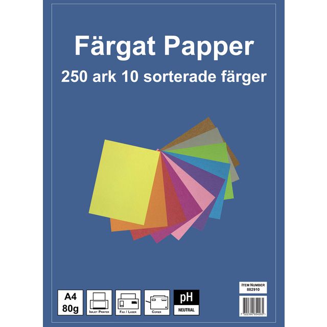 Other Kopiopaperi A4, 80g 10 väriä 250/FP 882910 Vastaa: N/A