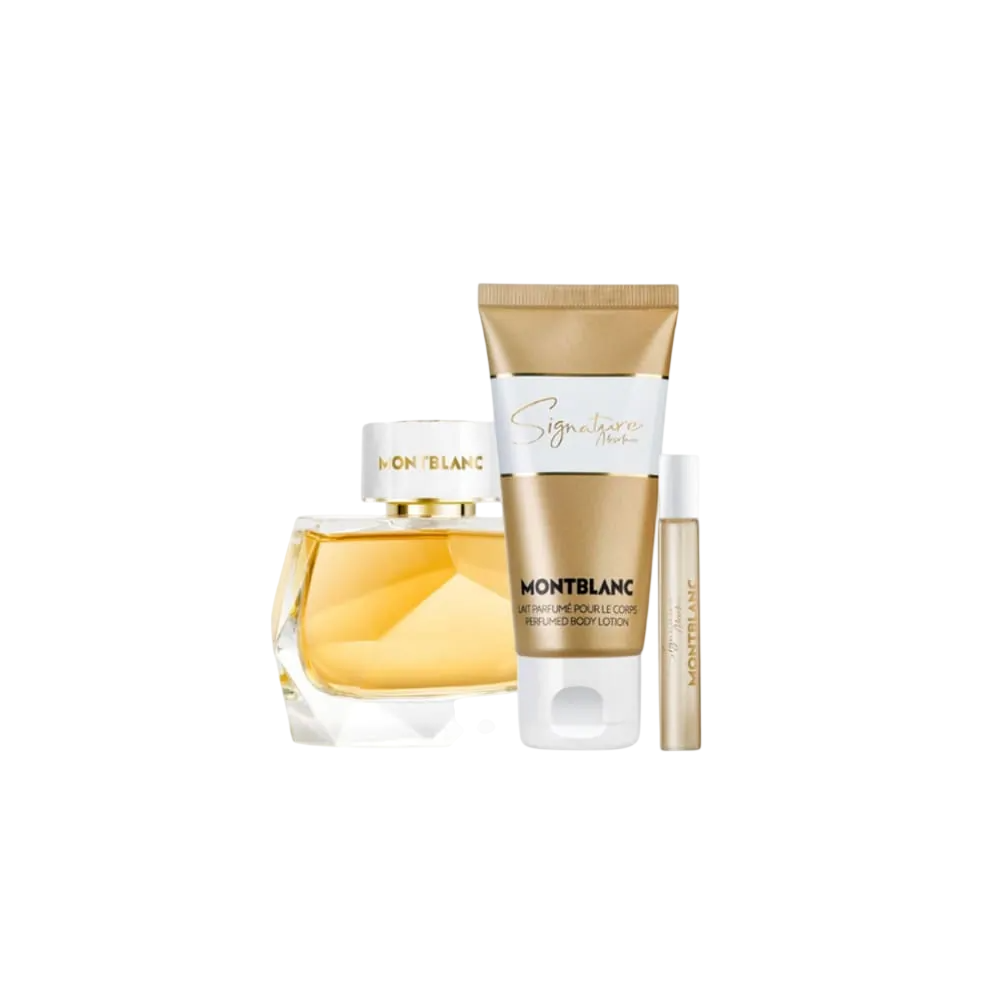 Setti Montblanc: Signature Absolue, Eau De Parfum, naisille, 90 ml + Signature Absolue, Eau De Parfum, naisille, 7,5 ml *Miniatyyri + Signature Absolu