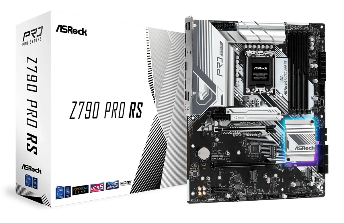 ASRock Z790 Pro RS Emolevy - Intel Z790 - Intel LGA1700 - DDR5 RAM - ATX