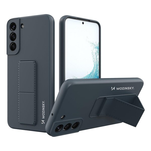 Wozinsky Kickstand Case Silicone Case with Stand Samsung Galaxy S22+ Case Navy Blue