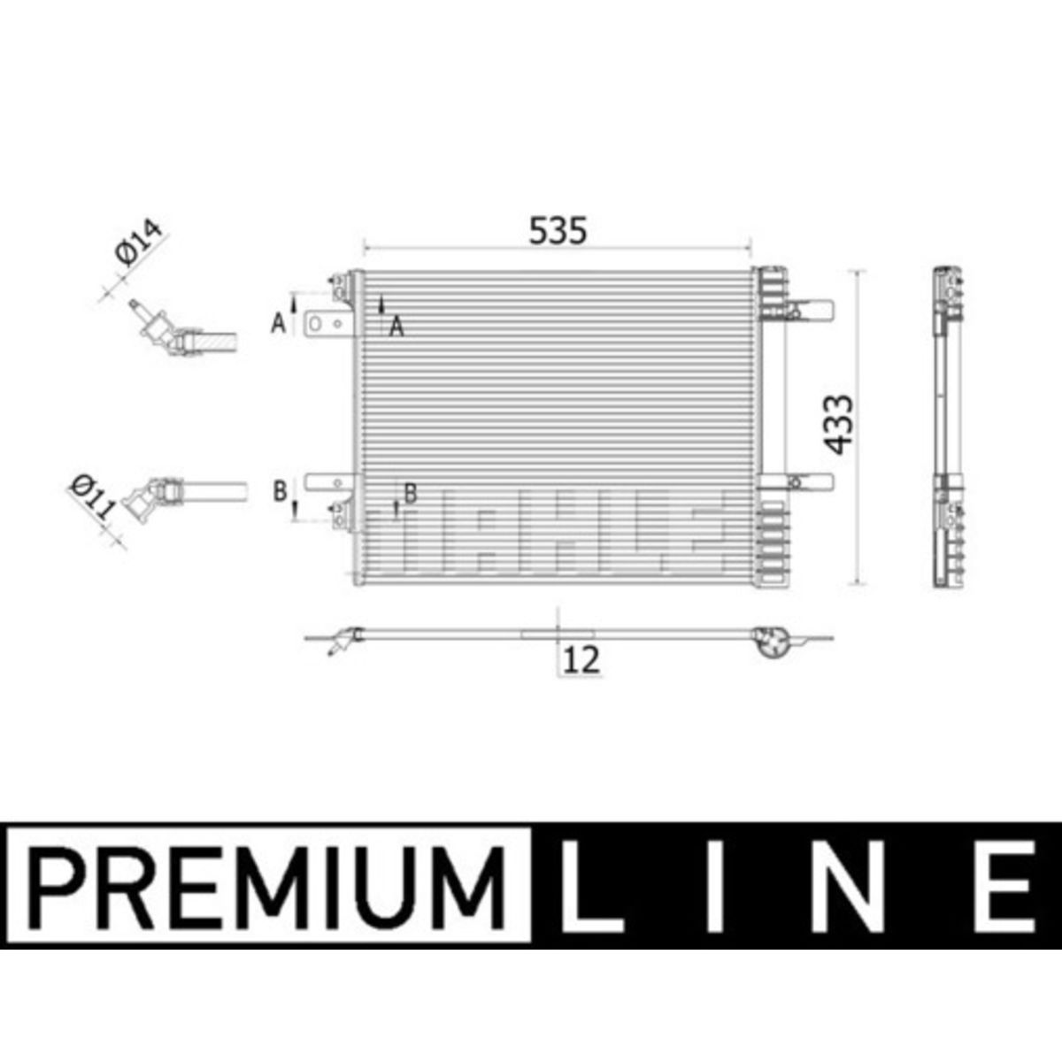 Lauhdutin, ilmastointilaite MAHLE AC 943 000P