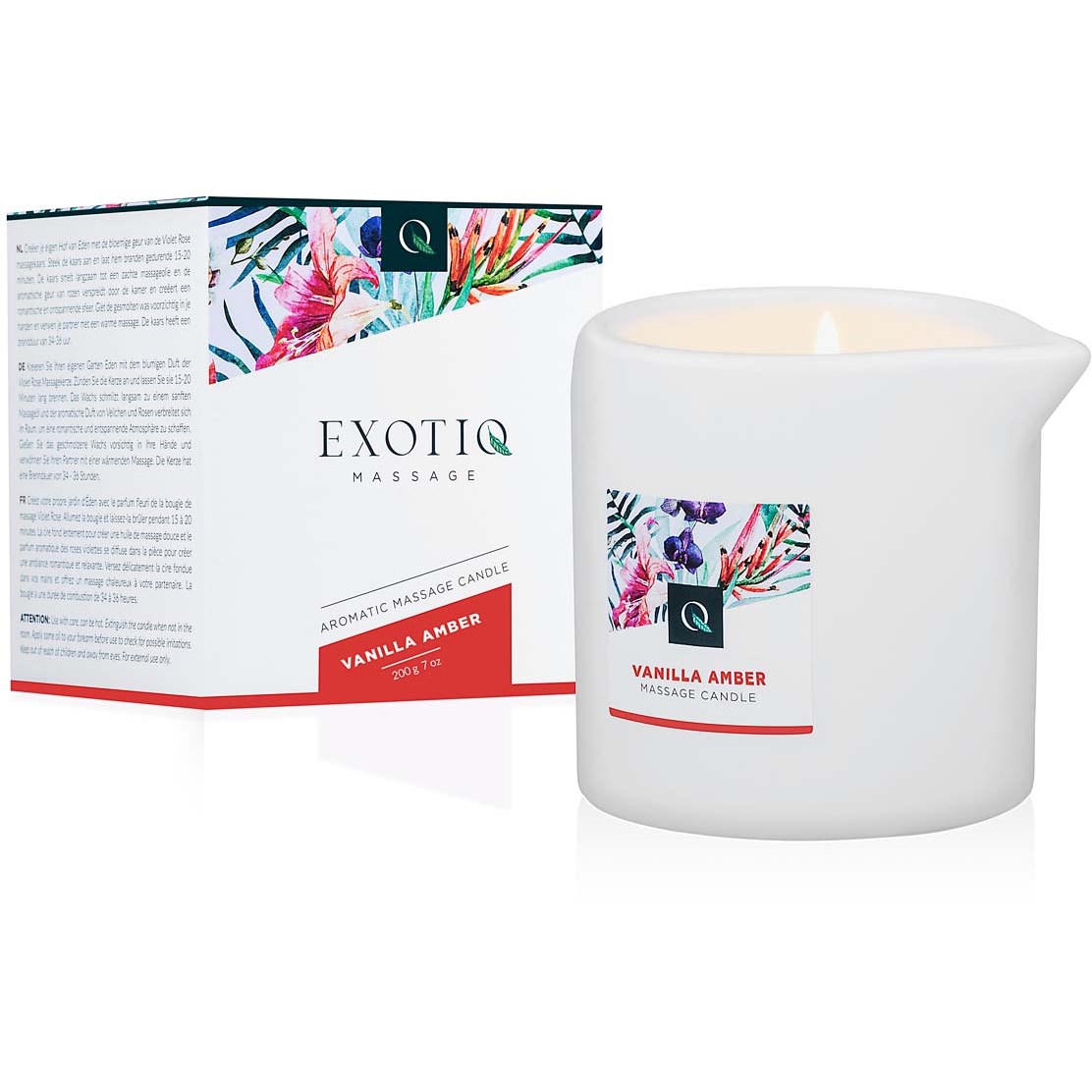 Exotiq Massage Candle Vanilla Amber 200g Hierontakynttilät