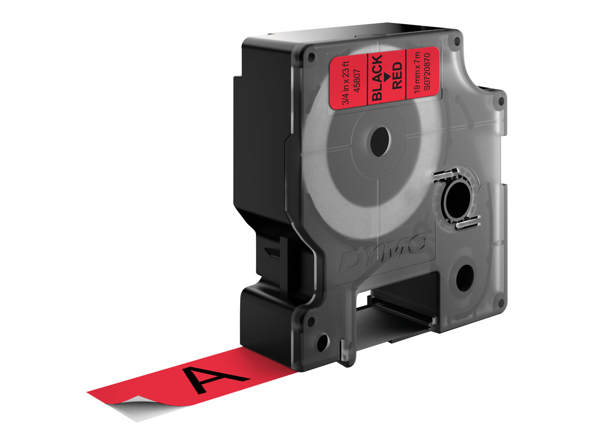 Tape D1 19mmx7m black/red