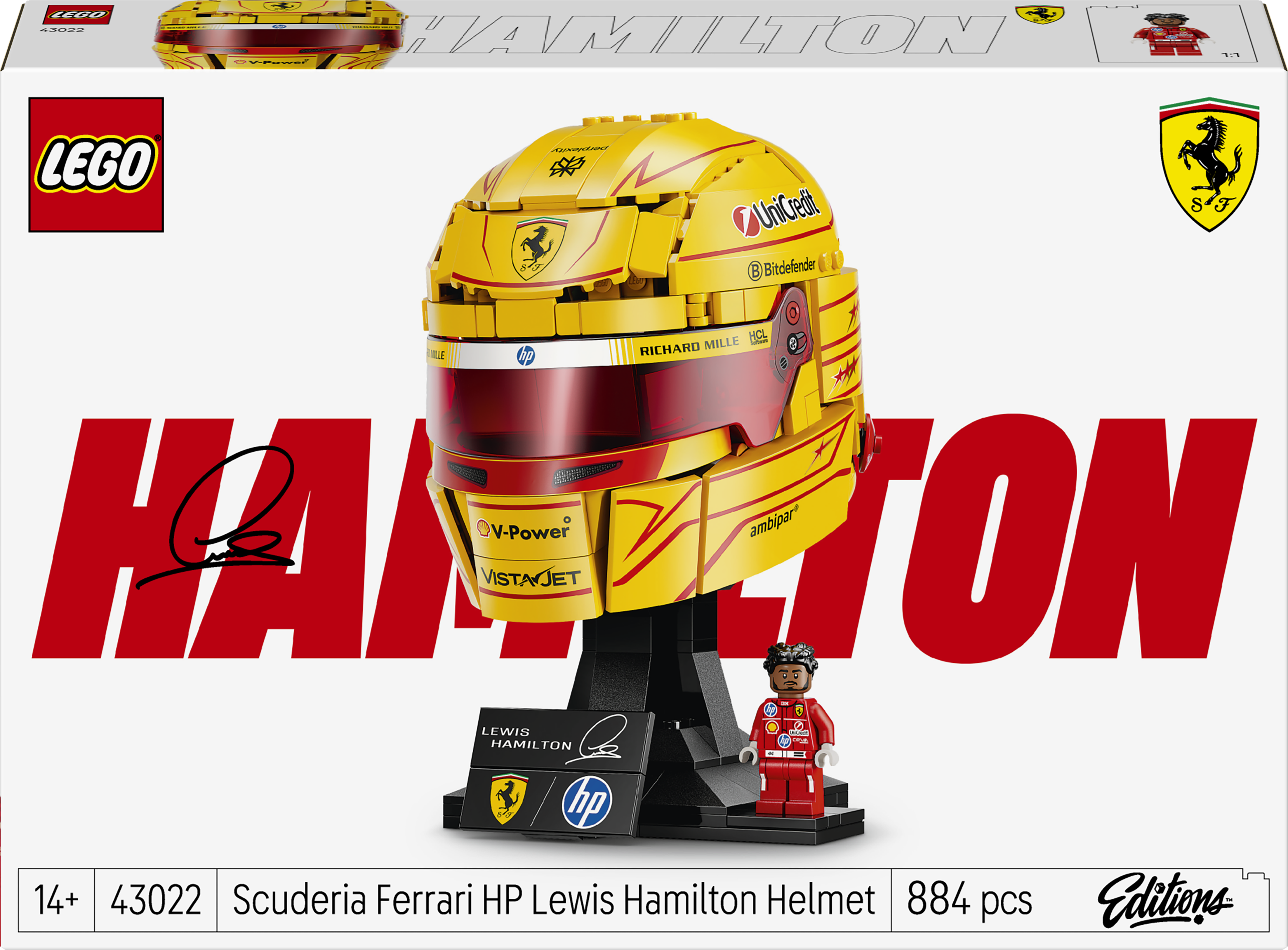 LEGO Editions 43022 Scuderia Ferrari HP -kypärä - Lewis Hamilton