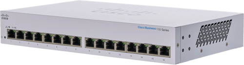 Cisco Business CBS110-16T - 16-porttinen hallitsematon Gigabit-kytkin, Harmaa