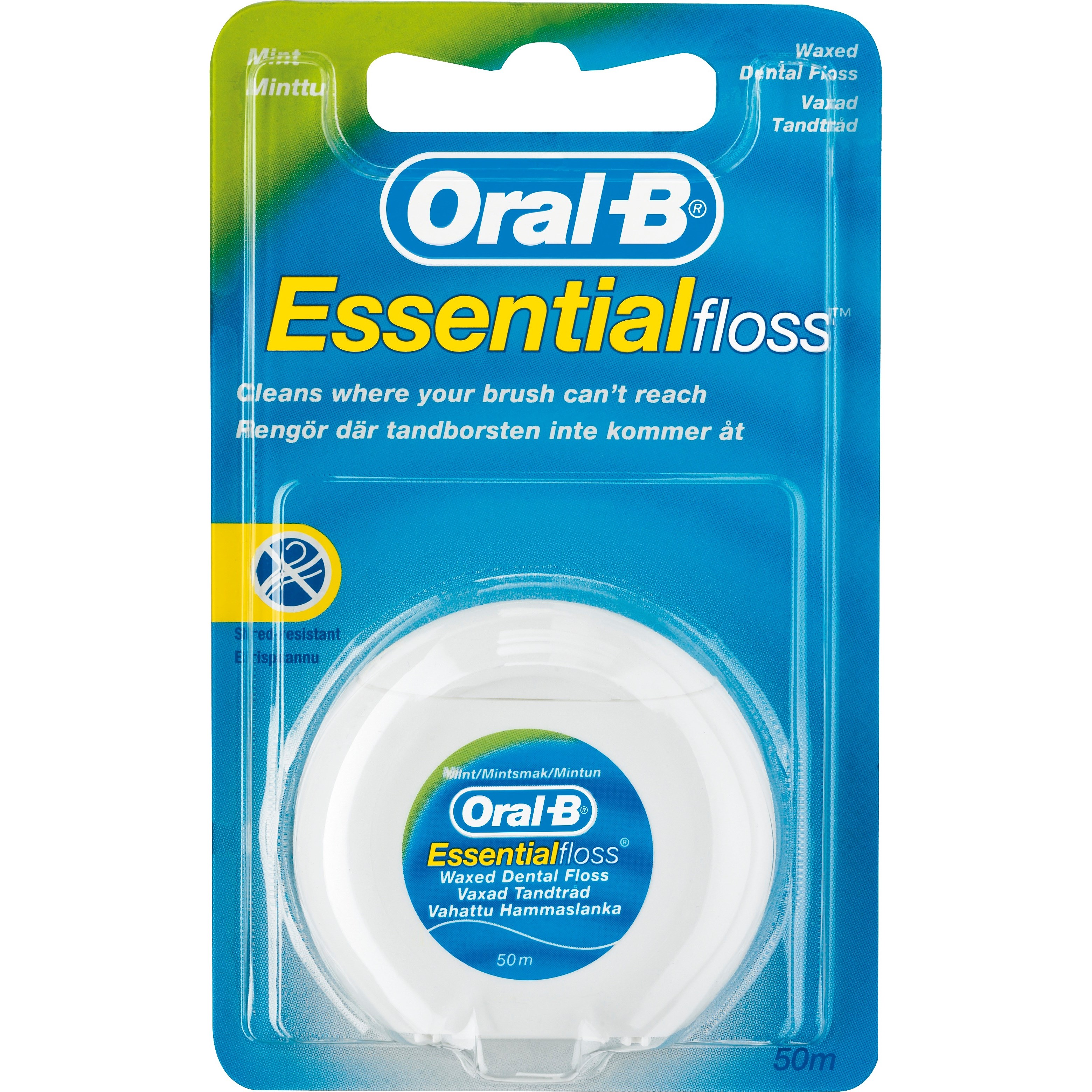 Oral-B Hammaslanka Välttämätön mintunmakuinen hammaslankarulla - 50 m