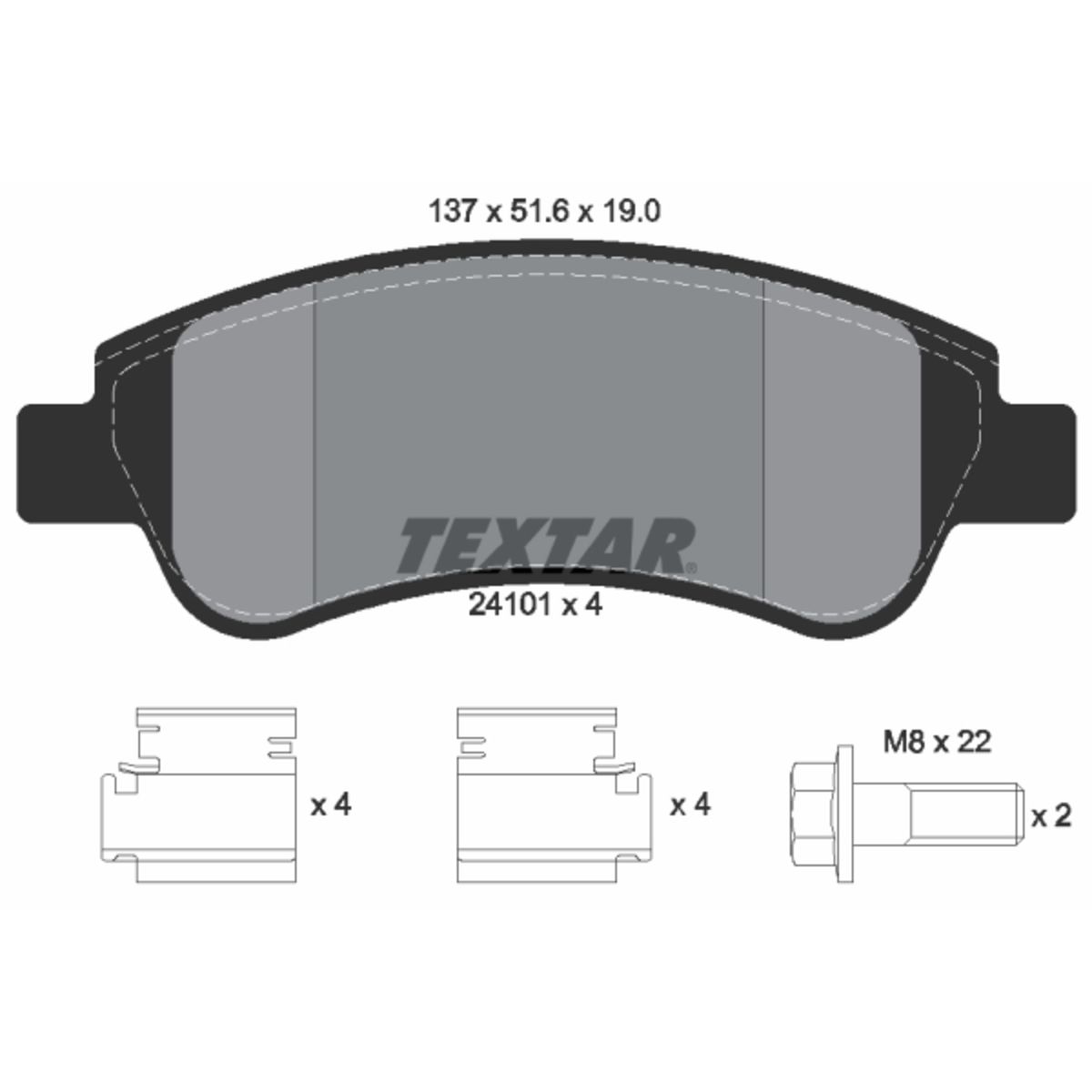 Jarrupalat, levyjarru TEXTAR 2410101