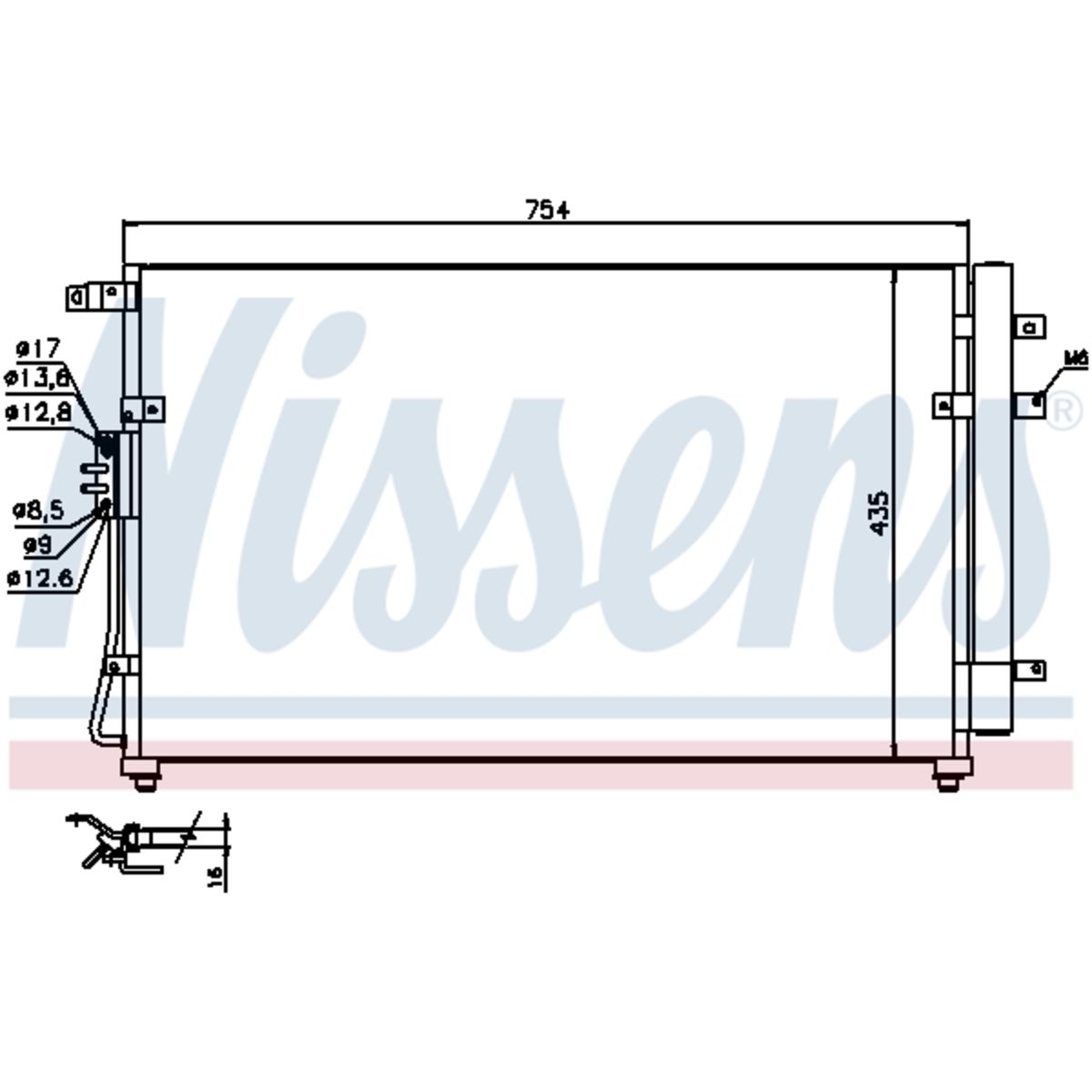 Lauhdutin, ilmastointilaite NISSENS 940269