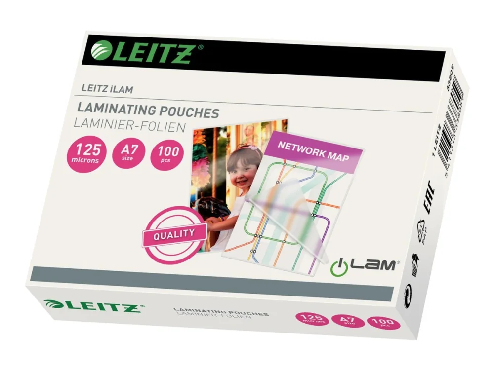 Leitz Laminointitasku 125mic A7 100kpl