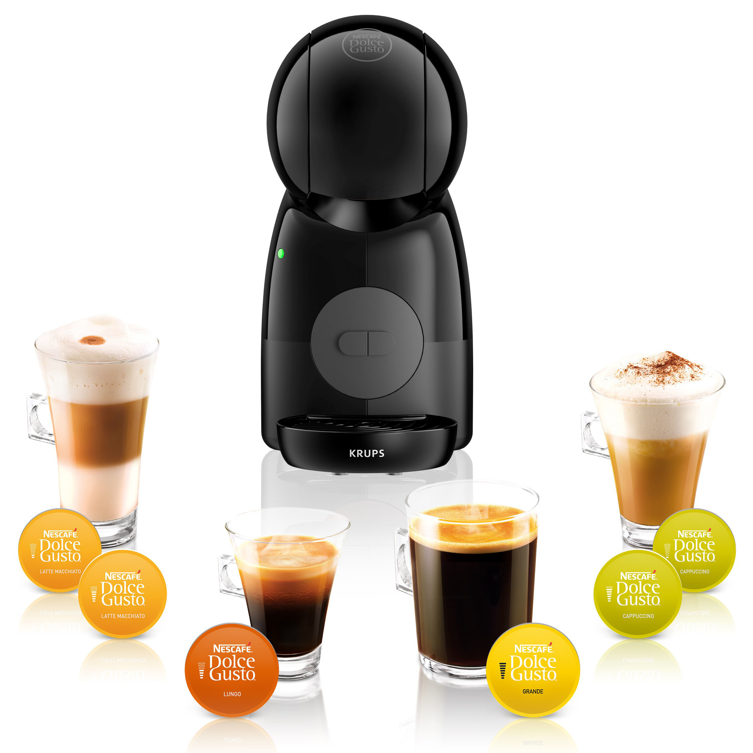 Krups Nescafé Dolce Gusto Piccolo XS KP1A3B - coffee machine - 15 bar - black/anthracite