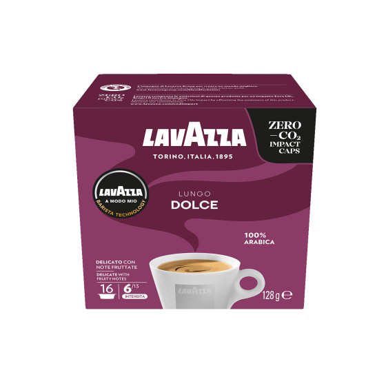 Lavazza A Modo Mio Lungo Dolce Caps - 16 pcs