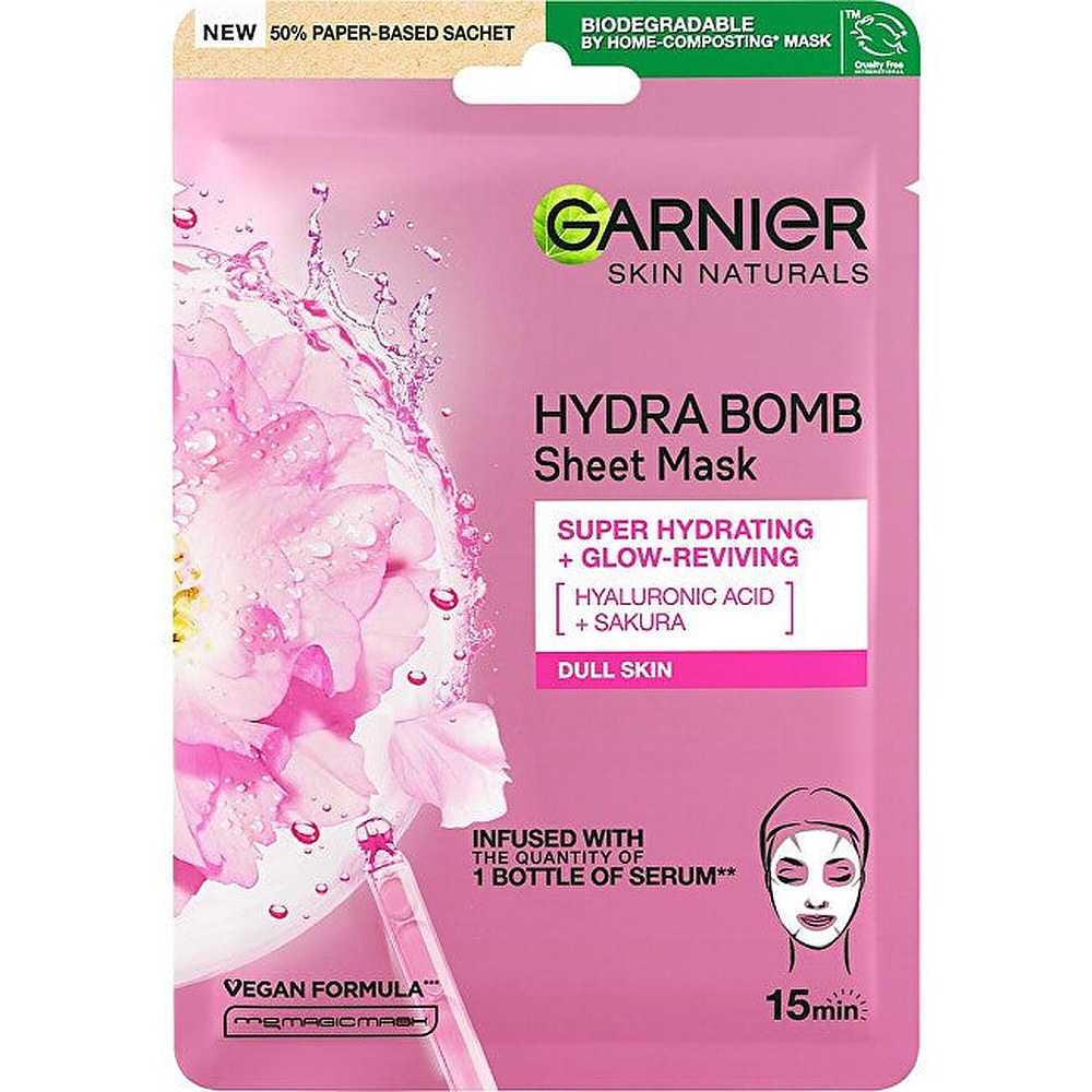 Garnier SkinActive Bomb (Sakura) - Kosteuttava kasvonaamio - 1,0k