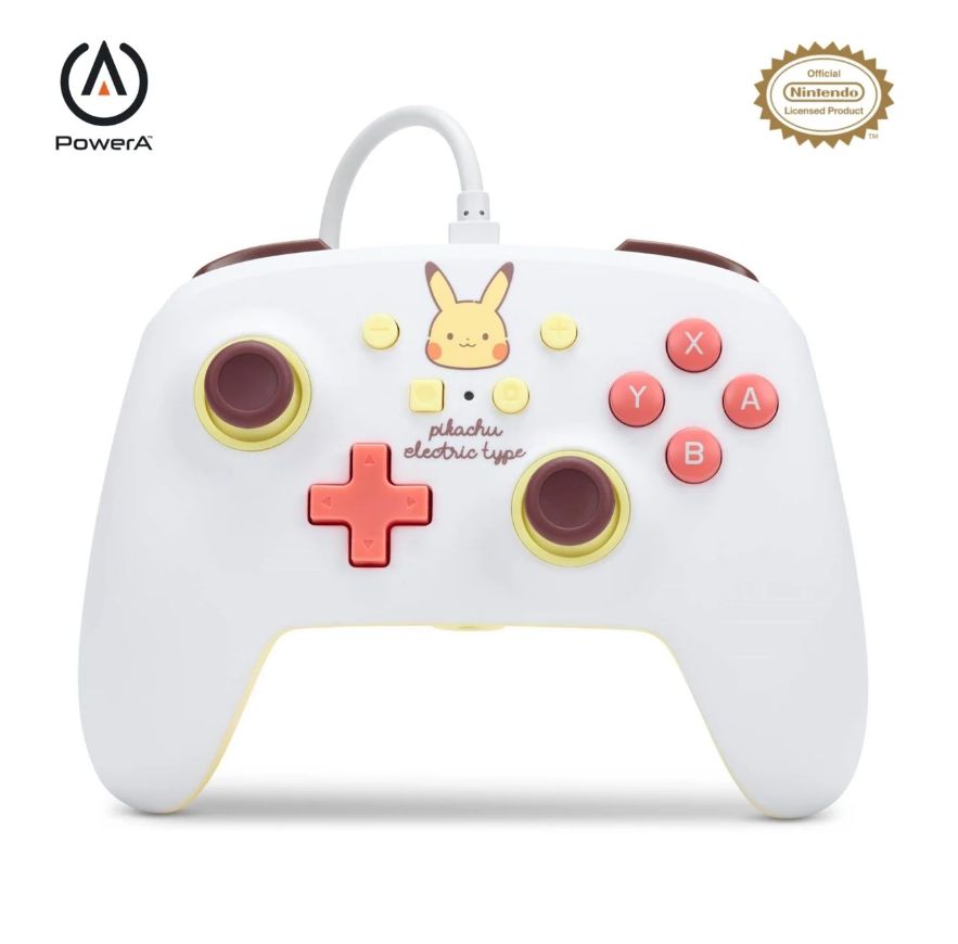 PowerA Enhanced Wired Controller for Nintendo Switch - Pikachu Electric Type - Wired Controller - Nintendo Switch