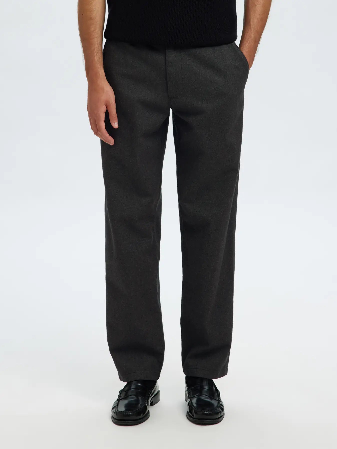 SELECTED Chinohousut 'Miles' musta denim