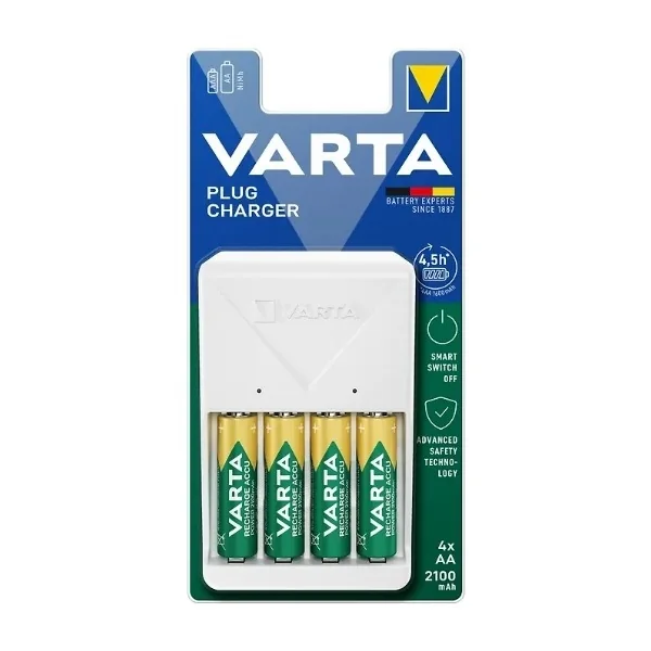 VARTA Plug laturi, 4XAA/AAA