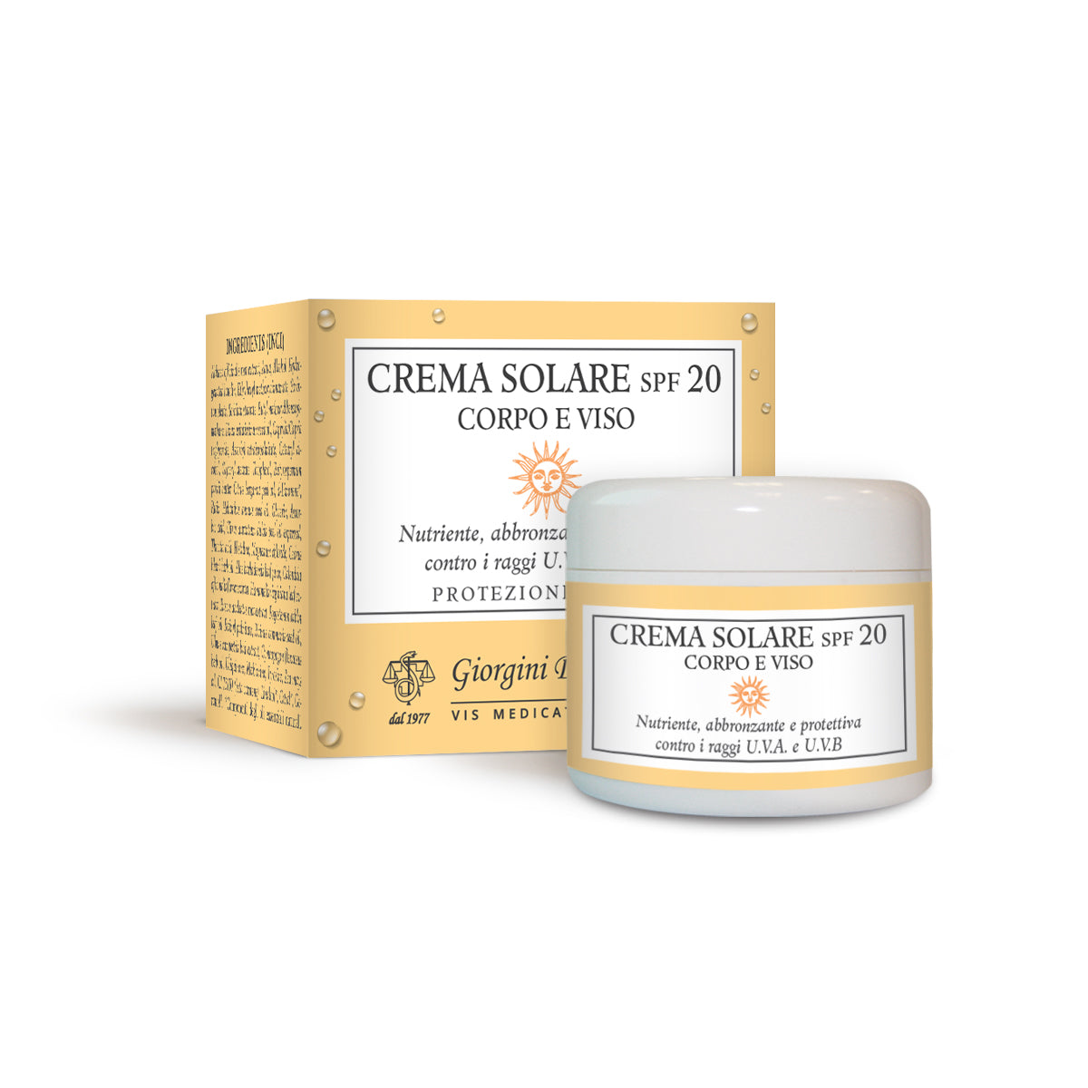 Dr Giorgini Aurinkovoide SPF 20 vartalolle ja kasvoille 50 ml