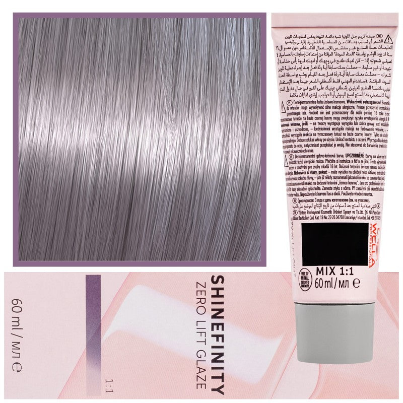 Wella Shinefinity Zero Lift Glaze Hiusväri 60ml 07/81 | Keskivaalea Helmiäistuhka