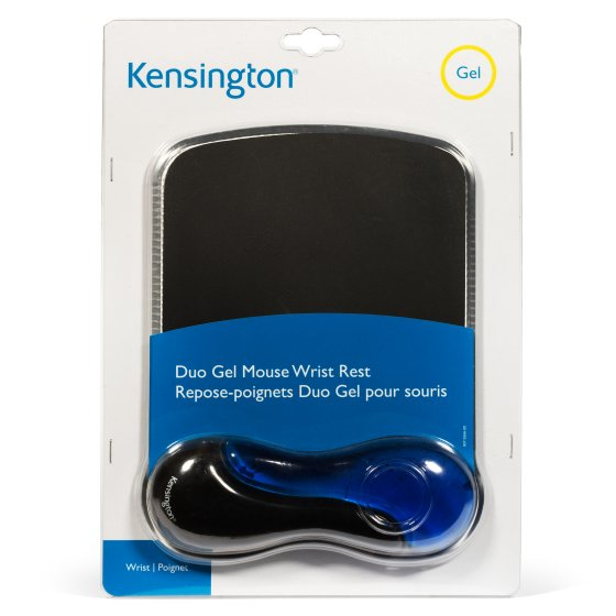 Kensington Duo Gel -hiirimatto rannetuella - Punainen/Musta Musta