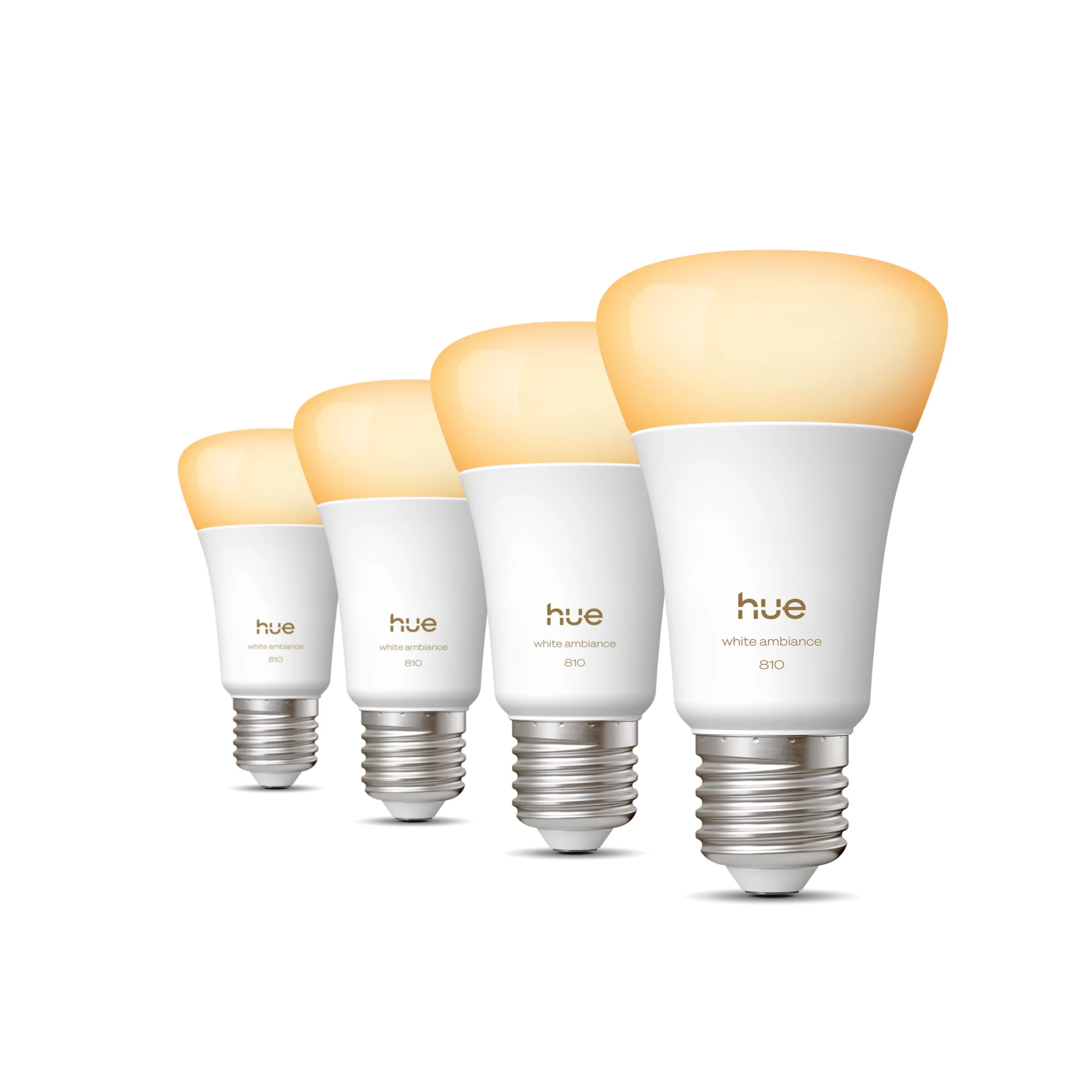 Philips Hue White ambiance A60 - E27-älylamppu - 810, Älylamppu, Bluetooth/Zigbee, Valkoinen, LED, E27, A19