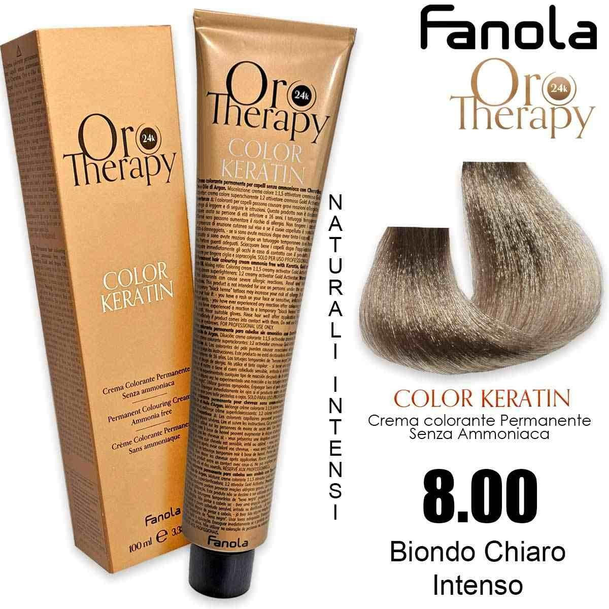 Fanola Oro Therapy Color Keratin ammoniakiton värjäys 8.00