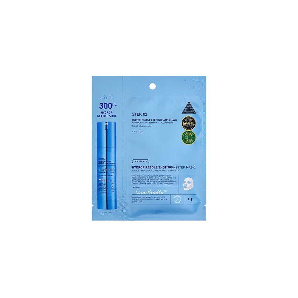 VT Cosmetics Hydrop Reedle Shot 300hL 2-Step Maschera Hydrogel Idratante 38g — Maschera viso