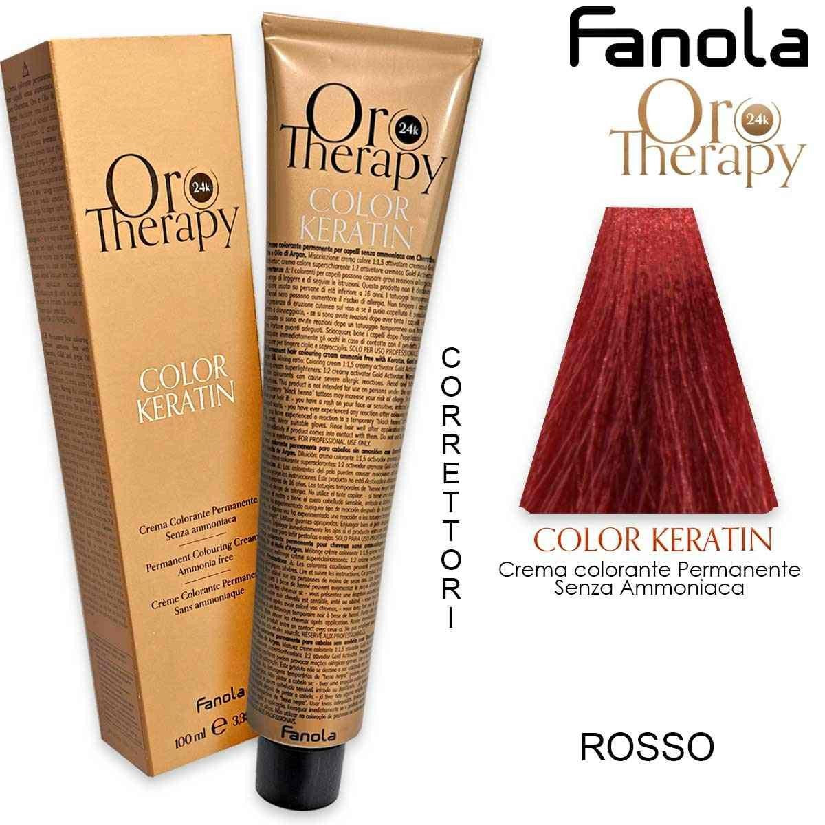 Hiusvärit Fanola Gold Therapy - punainen väripaletti | Czerwien