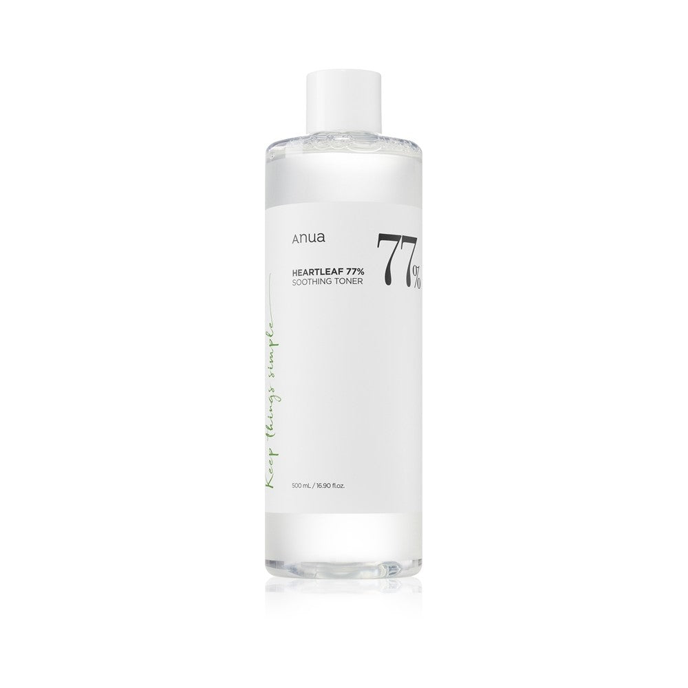 Anua Heartleaf Soothing Toner 77% puhdistava ja rauhoittava voide palauttaa ihon suojan 500 ml