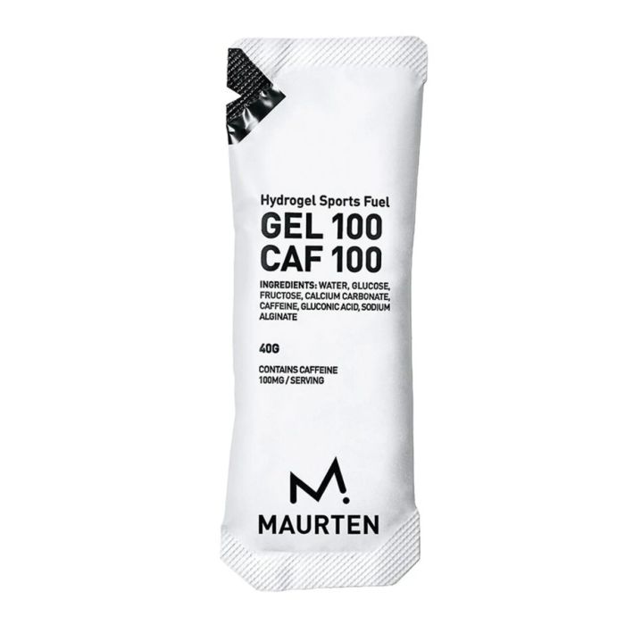 Maurten Gel 100 CAF - Energiageeli, 1 annos, Musta, Tehokas juoksuenergia