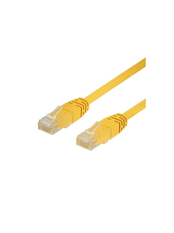 Deltaco Cat6 U/UTP RJ45 0.3m -verkkokaapeli, keltainen