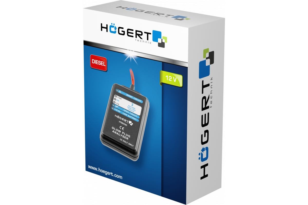 Hehkutulppatestauslaite Hogert Technik HT8G430