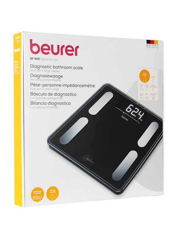 Beurer BF 400 diagnostinen vaaka ( musta ) - 5 vuoden takuu - S