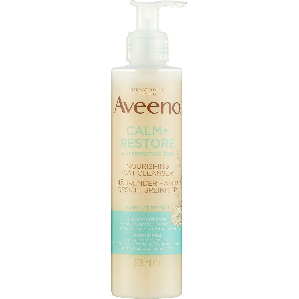 Aveeno Calm + Restore kasvojen puhdistusgeeli herkälle iholle 200 ml