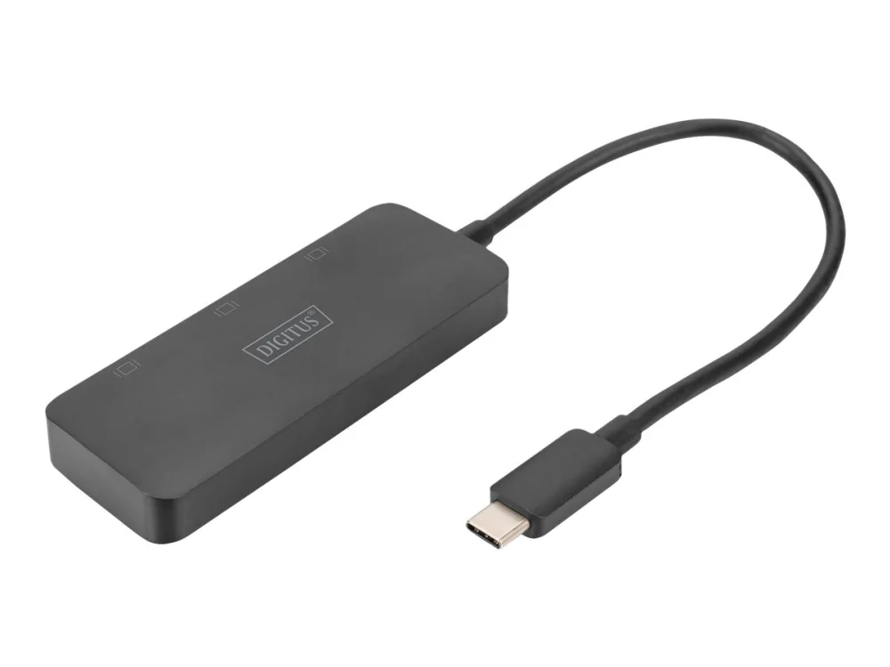 Digitus DS-45334, DisplayPort, 3x DisplayPort, 3840 x 2160 pikseliä, Lajittelu, Akryylinitrilbutadienstyren, 4K Ultra HD