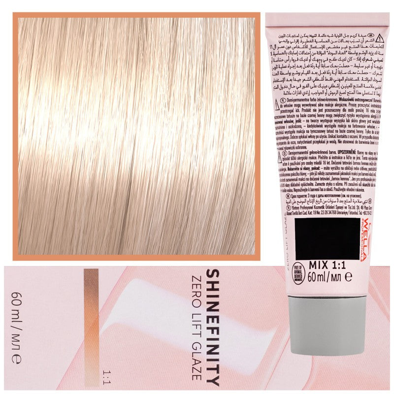 Wella Shinefinity Zero Lift Glaze englantilainen hiusväri 60ml 09/73 | Erittäin vaaleanruskea kultablondi