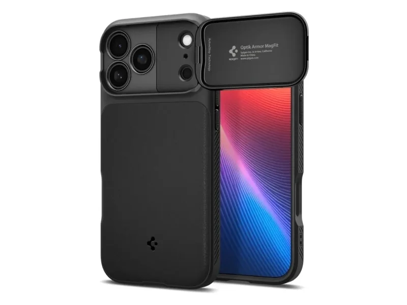 Spigen Optik Armor (MagFit), Suojus, Apple, iPhone 17 Pro Max, 17,5 cm (6.9), musta