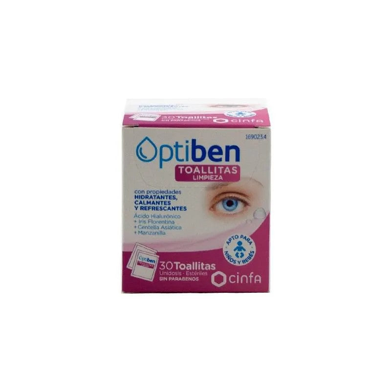 Optiben Eye Wipes 30 kpl