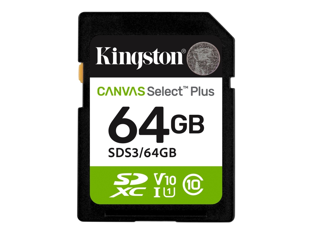 Kingston Canvas Select Plus Gen3 SDXC - 100MB/s - 64GB