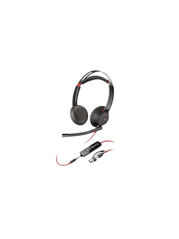 poly Blackwire 5220 -USB-C-stereokuulokemikrofoni
