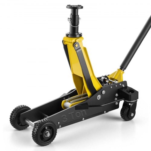 VEVOR Floor Jack, 3 Ton Capacity, Aluminum & Steel Racing Floor Jack with Dual Pistons Quick Lift Pump & Extension Post, Hydraulic Trolley Car Lift for SUVs, Pickups, Trucks, Lifting Range 150-745 mm